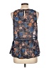 Xhilaration 100% Polyester Blue Sleeveless Blouse Size L - photo 2