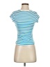 Shein Stripes Blue Short Sleeve T-Shirt Size 2 - photo 1