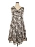 Robbie Bee 100% Polyester Paisley Silver Cocktail Dress Size 18 - photo 1