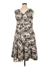 Robbie Bee 100% Polyester Paisley Silver Cocktail Dress Size 18 - photo 2