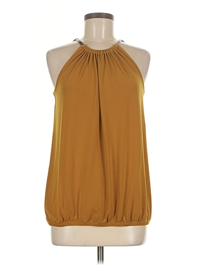 Pre-owned Style & Co Sleeveless Blouse In Gold