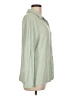 Lands' End Solid Green Long Sleeve Blouse Size L - photo 4