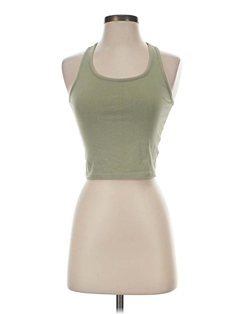 Pre-owned Hyfve Tank Top Green Halter Neckline Tops