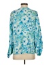 Entro 100% Rayon Blue 3/4 Sleeve Blouse Size S - photo 2