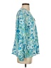 Entro 100% Rayon Blue 3/4 Sleeve Blouse Size S - photo 4