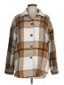 Shein 100% Polyester Plaid Brown Coat Size M - photo 1