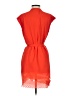 Unbranded 100% Polyester Orange Casual Dress Size XS (estimated) - photo 2