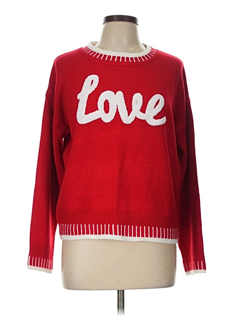 Pre-owned Shein Pullover Sweater In Red
