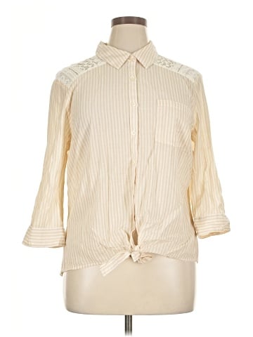 DressBarn 3/4 Sleeve Button-Down Shirt (view 1)