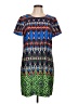 J.Crew 100% Polyester Graphic Blue Casual Dress Size 10 - photo 1