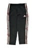 Adidas 100% Polyester Floral Solid Black Track Pants Size 4 - photo 1