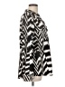 Calvin Klein 100% Polyester Animal Print Silver Long Sleeve Blouse Size L - photo 4