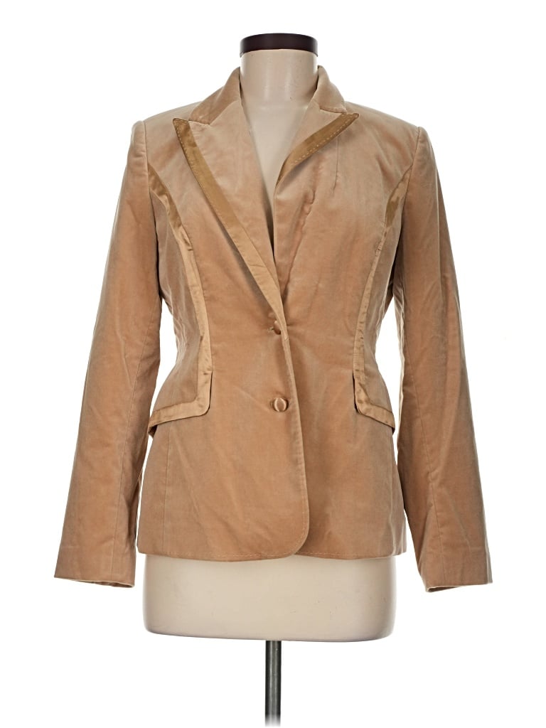 Pre-owned Bloomingdale's Blazer Jacket In Tan