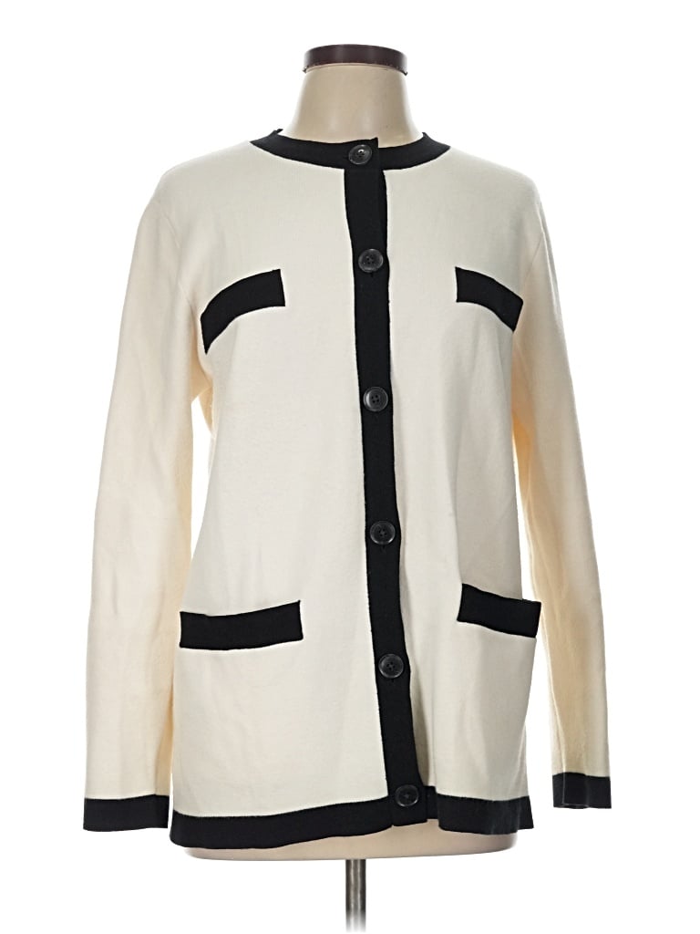 Pre-owned Ann Taylor Coat In Ivory