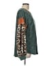 Kori America Animal Print Teal Pullover Sweater Size L - photo 4