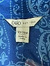 Cato 100% Rayon Paisley Blue 3/4 Sleeve Button-Down Shirt Size 20W - photo 7