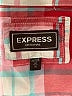 Express 100% Cotton Plaid Red Long Sleeve Button-Down Shirt Size M - photo 7