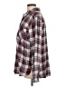 Garage Plaid Burgundy Long Sleeve Blouse Size L - photo 5