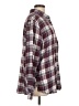 Garage Plaid Burgundy Long Sleeve Blouse Size L - photo 4