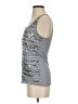 Express 100% Polyester Silver Sleeveless Top Size XS - photo 5