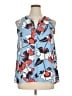 dalia 100% Polyester Blue Sleeveless Blouse Size XL - photo 1