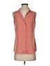 Express Orange Sleeveless Button-Down Shirt Size XS - photo 1