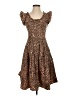 Ulla Johnson Animal Print Brown Cocktail Dress Size S (estimated) - photo 1