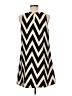 Pink Owl 100% Polyester Chevron-herringbone Black Casual Dress Size M - photo 2