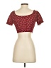 Shein Burgundy Short Sleeve Top Size 2 - photo 2