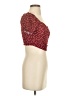 Shein Burgundy Short Sleeve Top Size 2 - photo 4