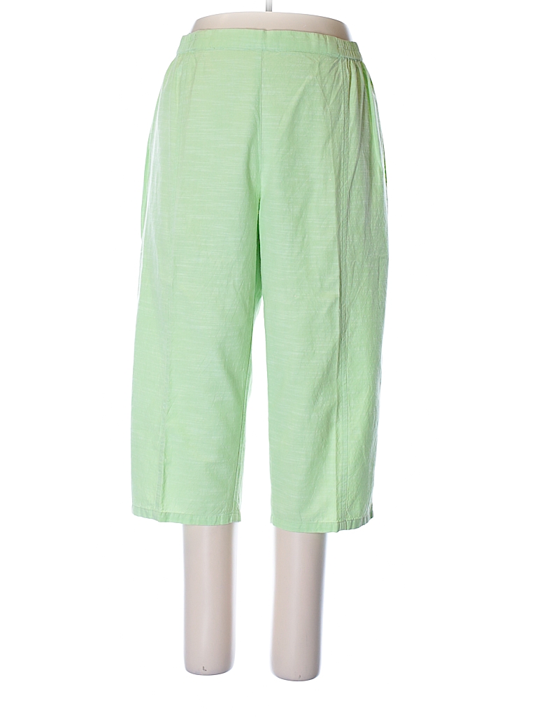 Cathy Daniels 100% Cotton Light Green Casual Pants Size 1X (Plus) - photo 1