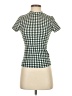 Shein Houndstooth Green Short Sleeve Top Size 2 - photo 1