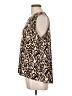 14th & Union Animal Print Brown Sleeveless Blouse Size L - photo 5
