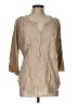 Nine West Tan 3/4 Sleeve Blouse Size L - photo 1