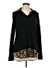 Karen Kane Animal Print Black Long Sleeve Top Size L - photo 1