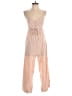 O'Neill Stripes Tan Pink Jumpsuit Size S - photo 1
