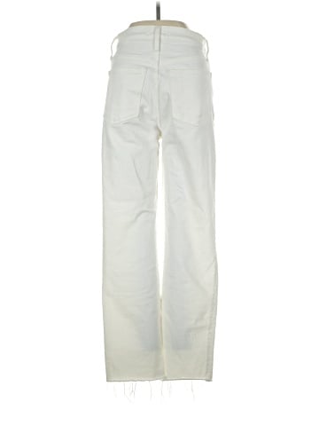 Madewell The Perfect Vintage Straight Jean in Tile White: Ripped-Knee Edition (view 2)