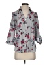 Iz Byer Floral Gray 3/4 Sleeve Blouse Size S - photo 1
