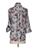 Iz Byer Floral Gray 3/4 Sleeve Blouse Size S - photo 2