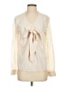 Shein 100% Polyester Ivory Long Sleeve Blouse Size S - photo 1