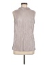 Ann Taylor 100% Polyester Silver Sleeveless Blouse Size M - photo 1