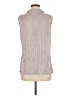 Ann Taylor 100% Polyester Silver Sleeveless Blouse Size M - photo 2
