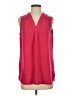 Pleione 100% Polyester Red Sleeveless Blouse Size S - photo 1