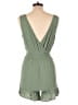 Rewind 100% Rayon Solid Green Romper Size M - photo 2