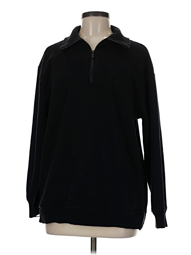 Pre-owned Athleta Fleece Jacket In Black