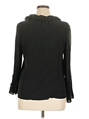 Saks Fifth Avenue Long Sleeve Silk Top (view 2)