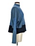 Central Park West Color Block Blue Turtleneck Sweater Size M - photo 4