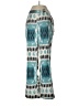guadalupe Print Teal Casual Pants Size M - photo 1