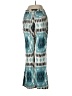 guadalupe Print Teal Casual Pants Size M - photo 2