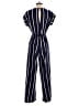 Monteau 100% Polyester Stripes Blue Jumpsuit Size S - photo 2